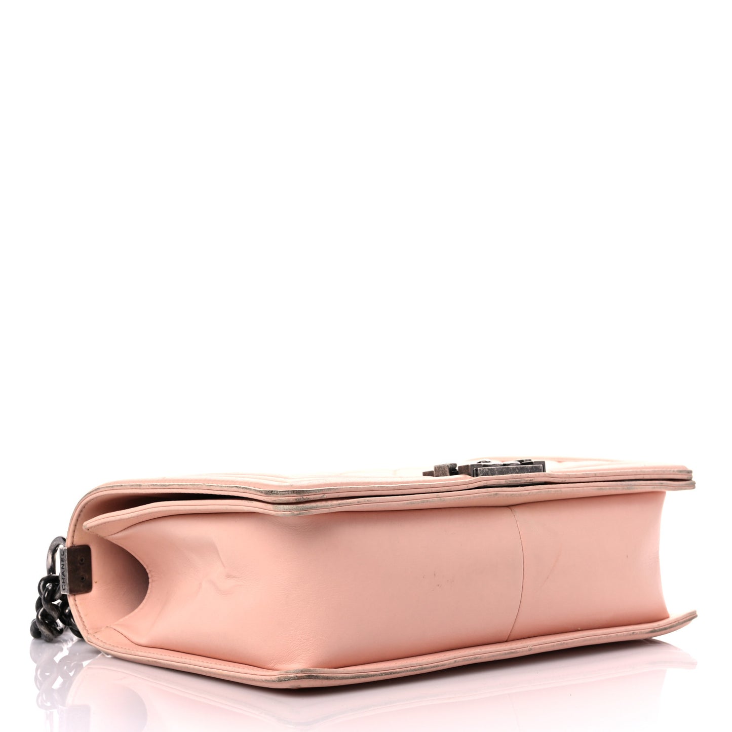 Calfskin Quilted New Medium Boy Flap Light Pink