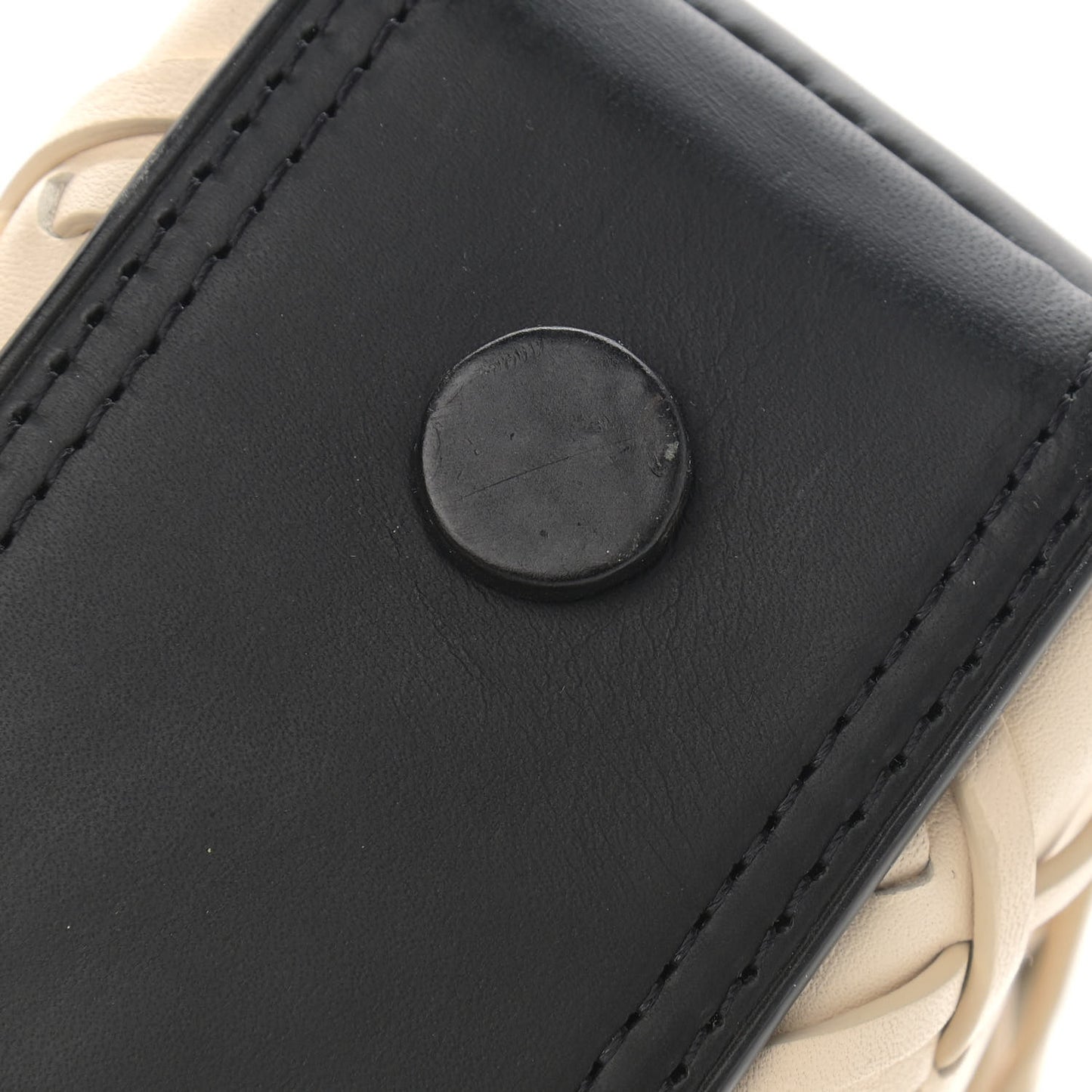 Lambskin Cutout Quill Triangle Bag Milk