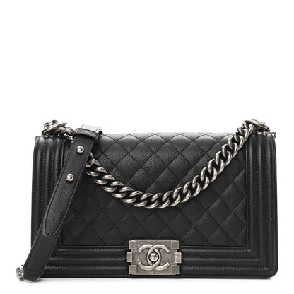Chanel Caviar Quilted Medium Boy Flap Black 1 of 10