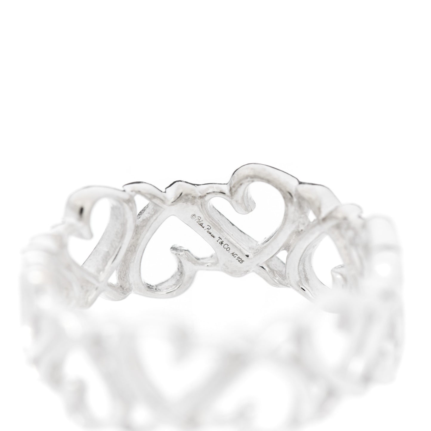 Sterling Silver Paloma Picasso Loving Heart Band Ring 51 5.75