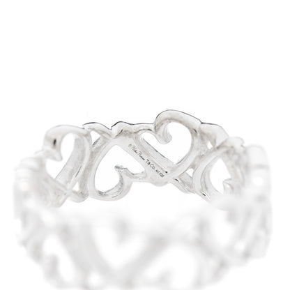 Tiffany Sterling Silver Paloma Picasso Loving Heart Band Ring 51 5.75 4 of 4