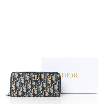 Christian Dior Oblique 30 Montaigne Zip Around Wallet Blue 12 of 12