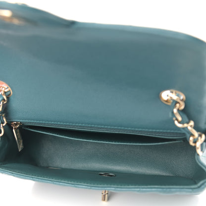 Chanel Caviar Chevron Quilted Mini Rectangular Flap Green 5 of 9