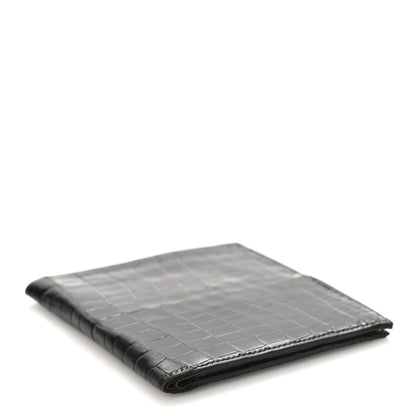 Hermes Alligator Bi-Fold Wallet Black 4 of 9
