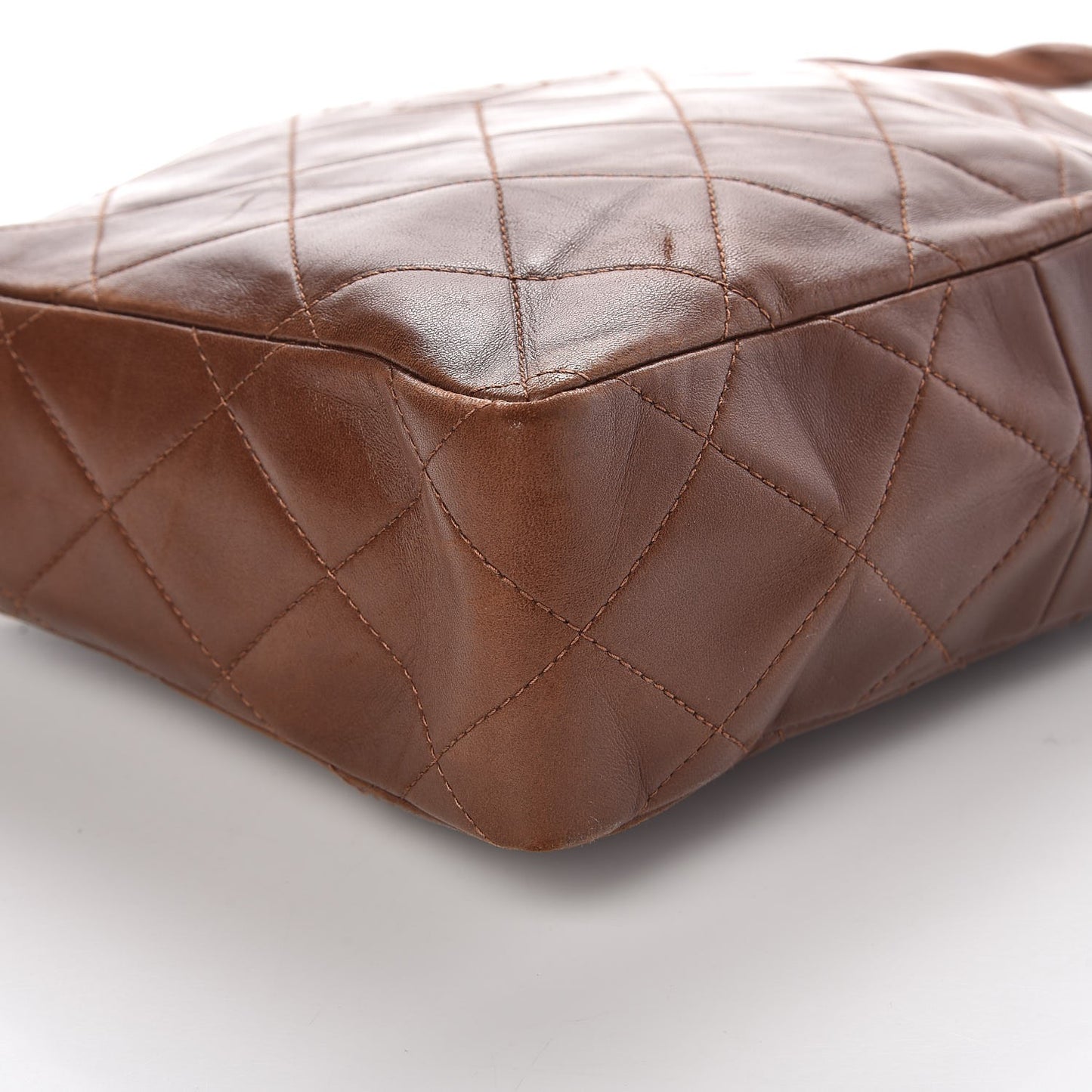 Lambskin Shoulder Bag Light Brown