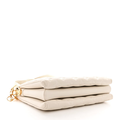 Louis Vuitton Lambskin Embossed Monogram Coussin PM Beige Cream 4 of 11