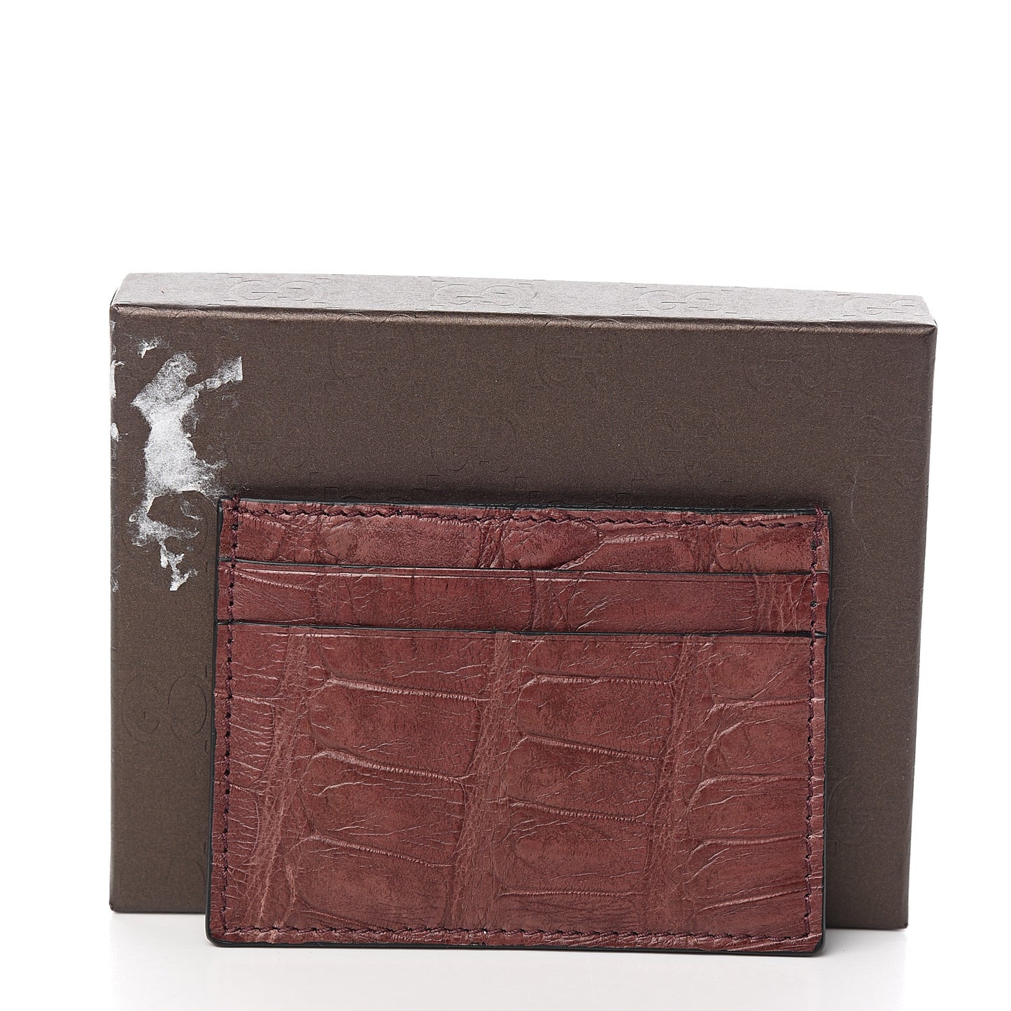 Crocodile Card Holder Chardonnay