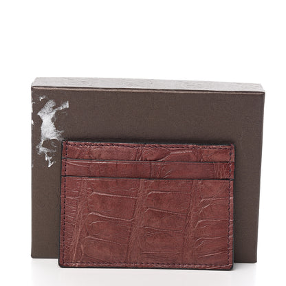 Gucci Crocodile Card Holder Chardonnay 6 of 6