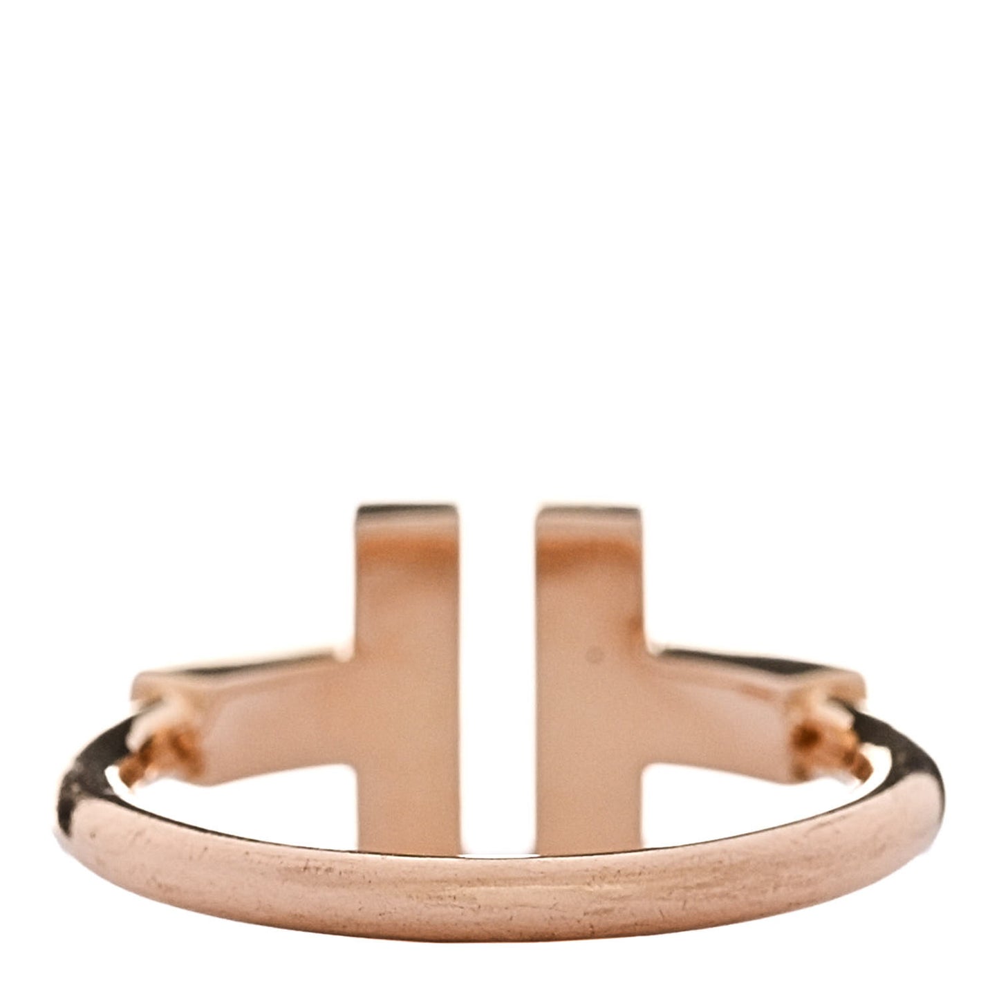 18K Rose Gold Diamond Mother of Pearl T Wire Ring 48 4.5