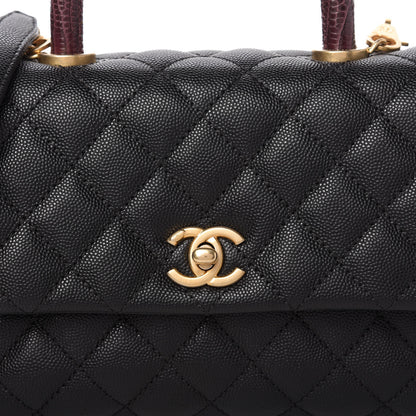 Chanel Caviar Lizard Quilted Mini Coco Handle Flap Black 10 of 11
