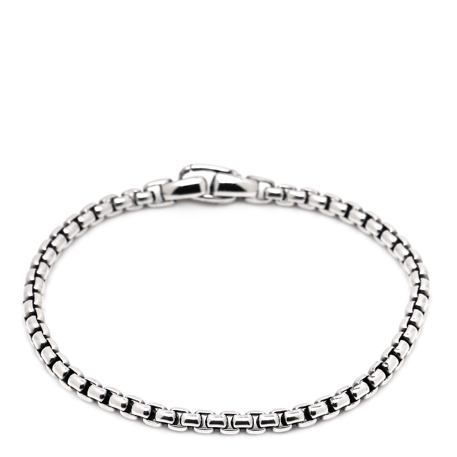 David Yurman Sterling Silver 4mm Box Chain Bracelet 1 of 4