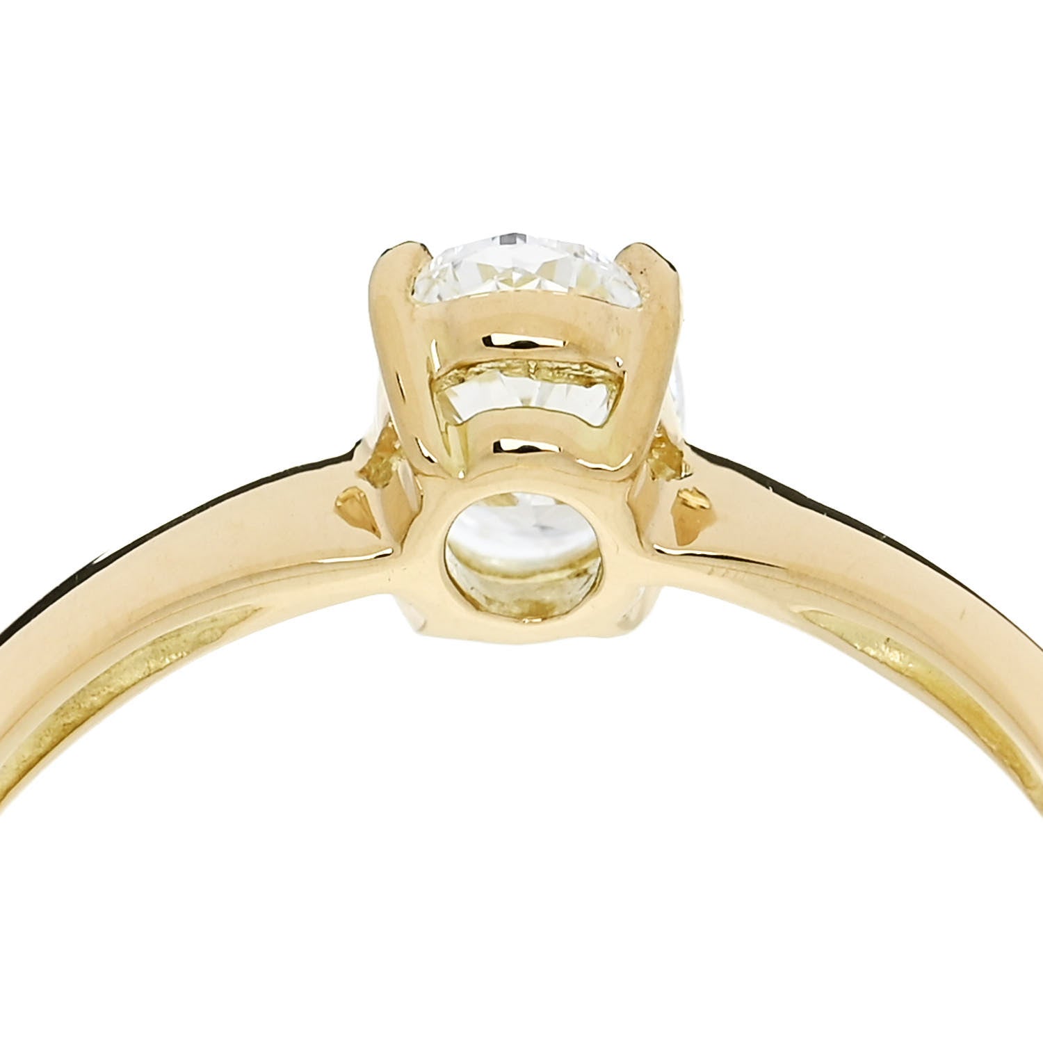 Parker & West by FASHIONPHILE 18K Yellow Gold Diamond .51ct Oval Cut Solitaire Engagement Ring  52 6 8 of 9