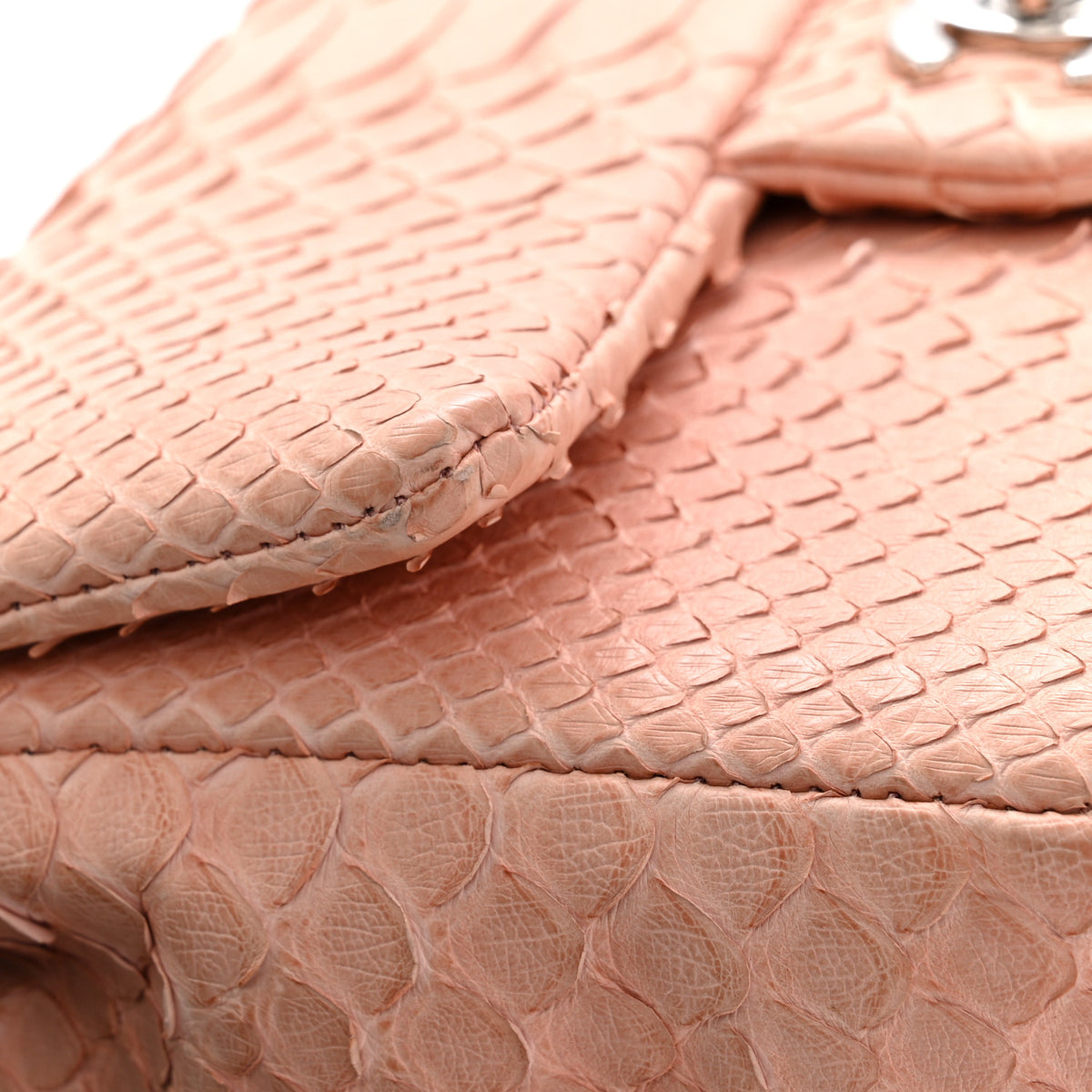 Chanel Snakeskin Mini Rectangular Flap Pink 12 of 12