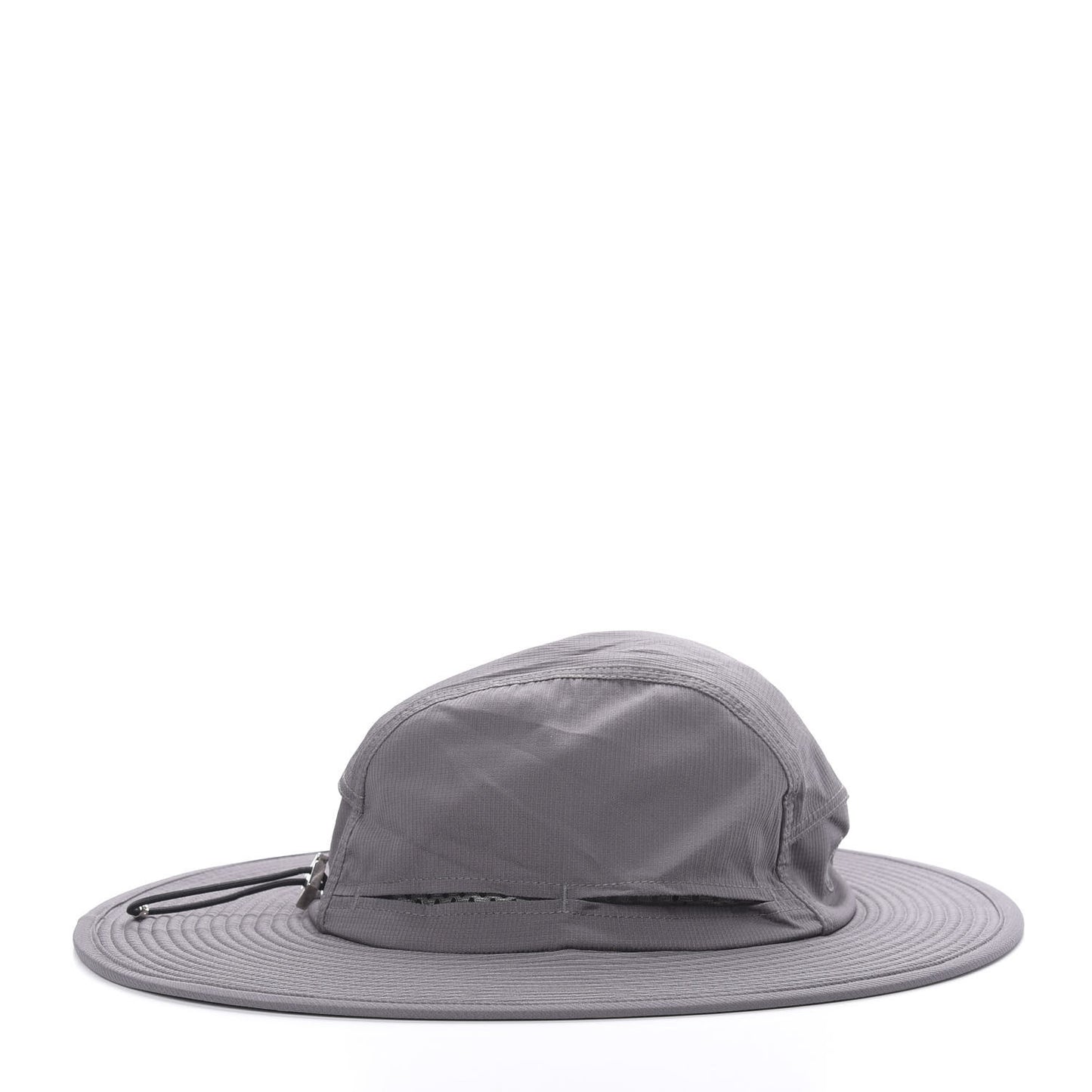 Silk Calfskin Wide Brimmed Hat Gris