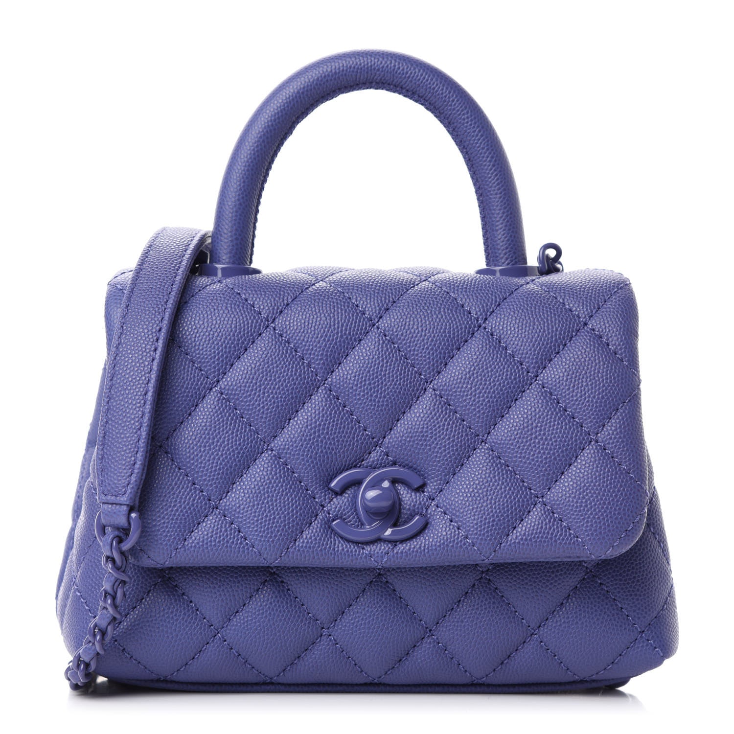 Chanel Caviar Quilted Incognito Extra Mini Coco Handle Flap Blue 1 of 10