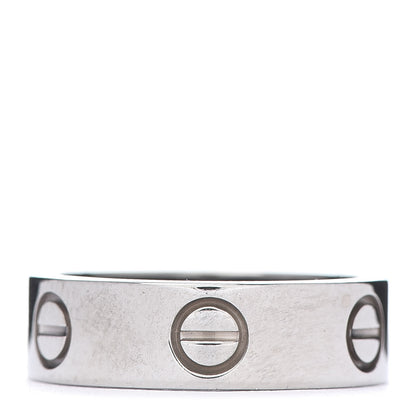 Cartier 18K White Gold 5.5mm LOVE Ring 50 5.25 1 of 4