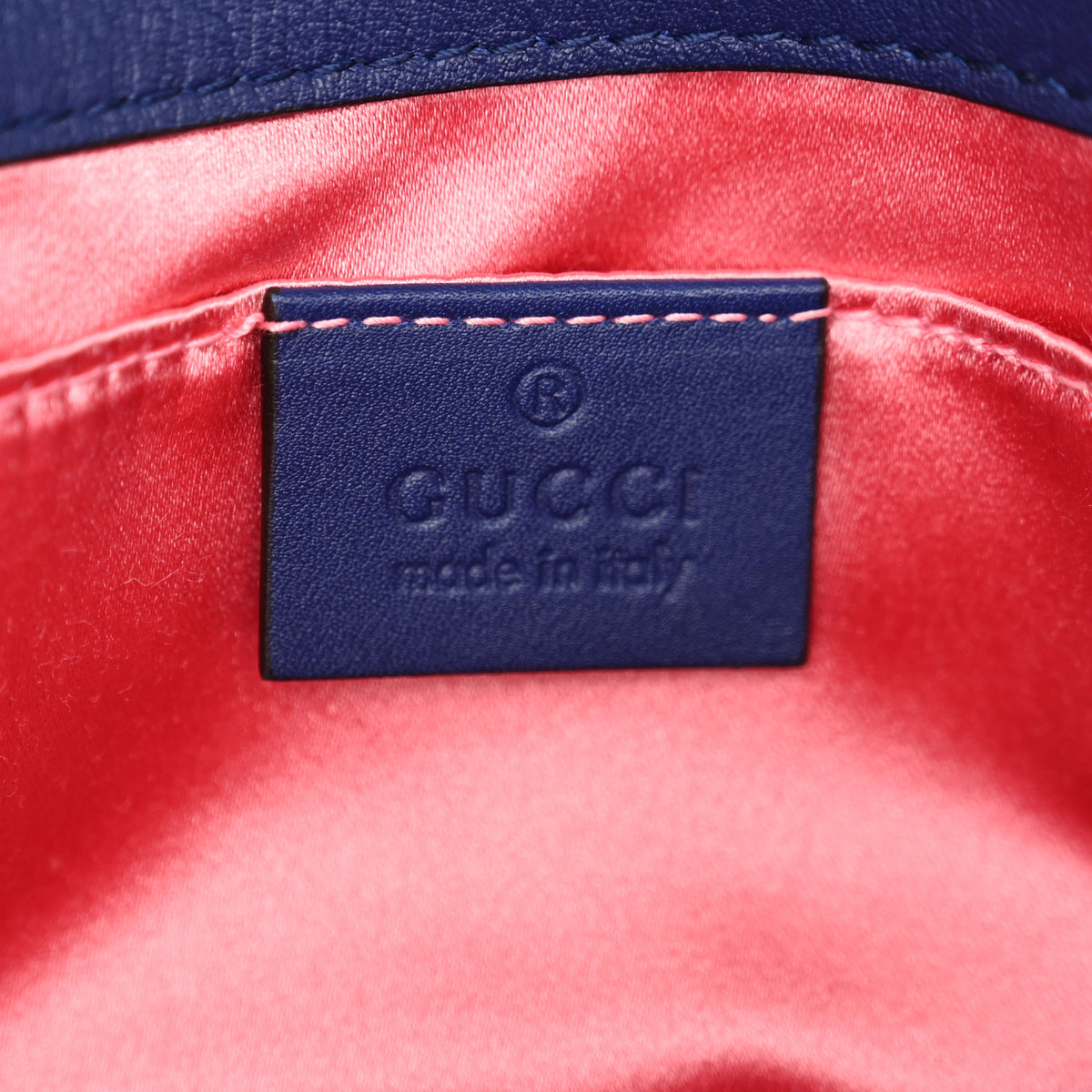 Gucci Velvet Matelasse Mini GG Marmont Shoulder Bag Cobalt Blue 6 of 10