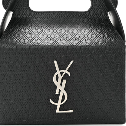 Saint Laurent Calfskin Monogram Take Away Box Black 7 of 11