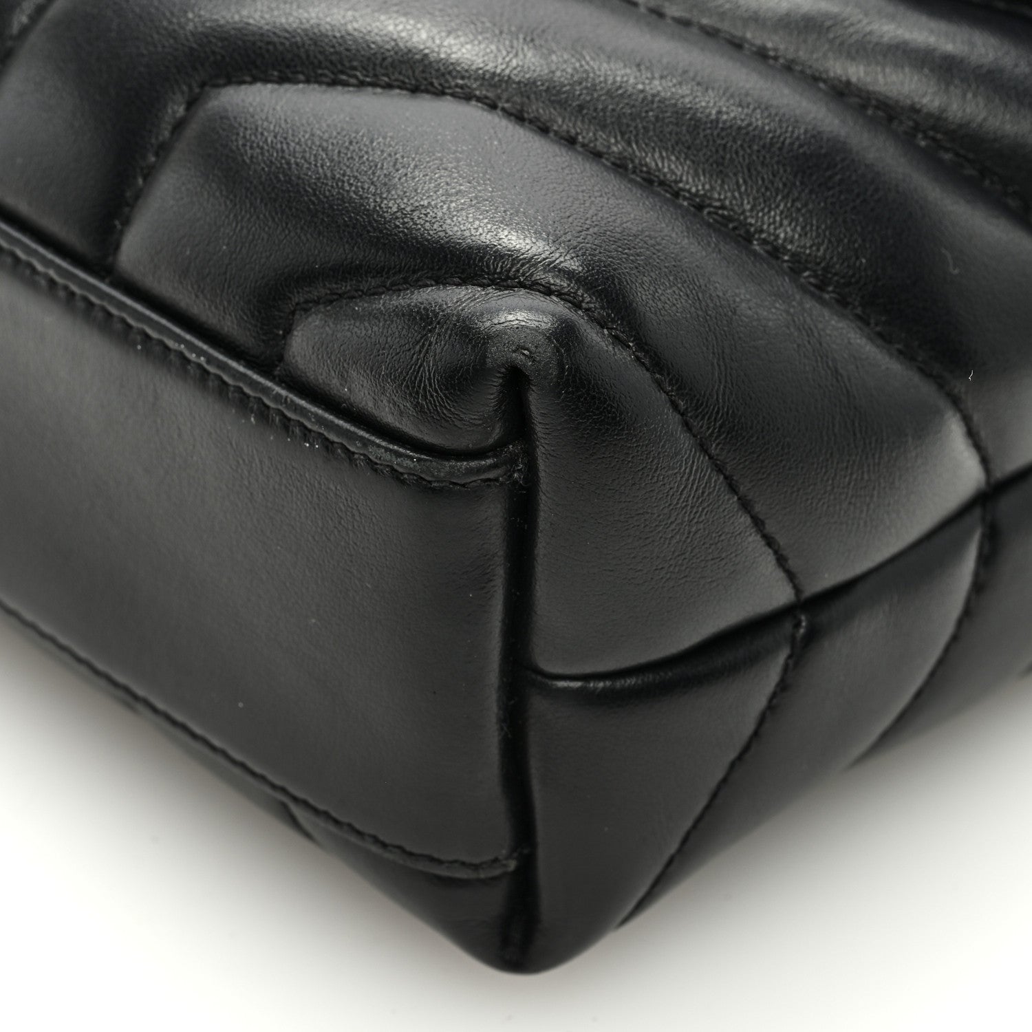 Saint Laurent SAINT LAURENT Calfskin Y Quilted Monogram Toy Loulou Crossbody Bag Black 8 of 11