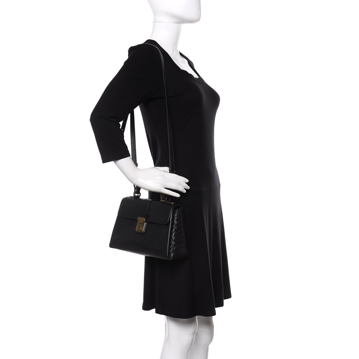 Nappa Small Piazza Bag Black