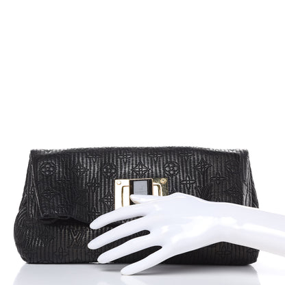 Louis Vuitton Calfskin Quilted Monogram Altair Clutch Black 2 of 8