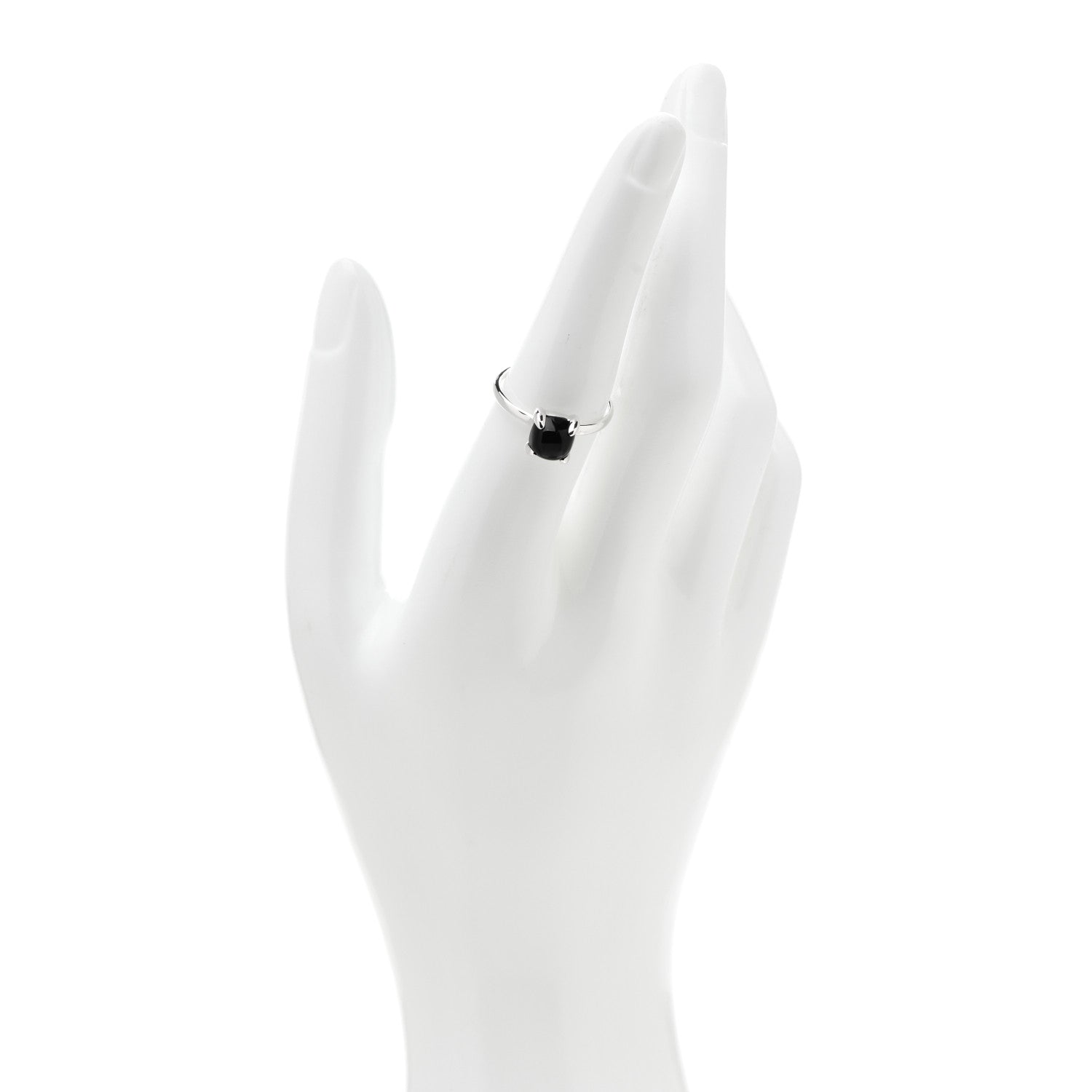 Tiffany Sterling Silver Black Onyx Paloma Picasso Sugar Stacks Ring 54 7 2 of 8