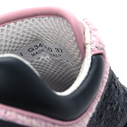 Chanel Tweed Suede Calfskin CC Sneakers 37 Gray Pink 8 of 8
