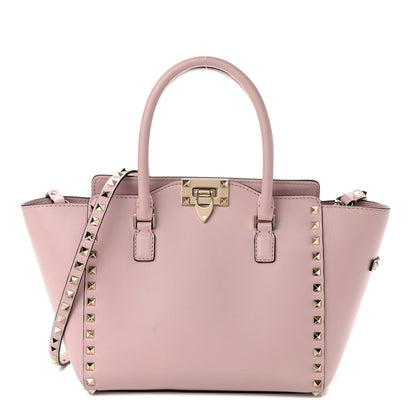 Valentino Garavani Vitello Small Rockstud Double Handle Tote Water Rose 1 of 9
