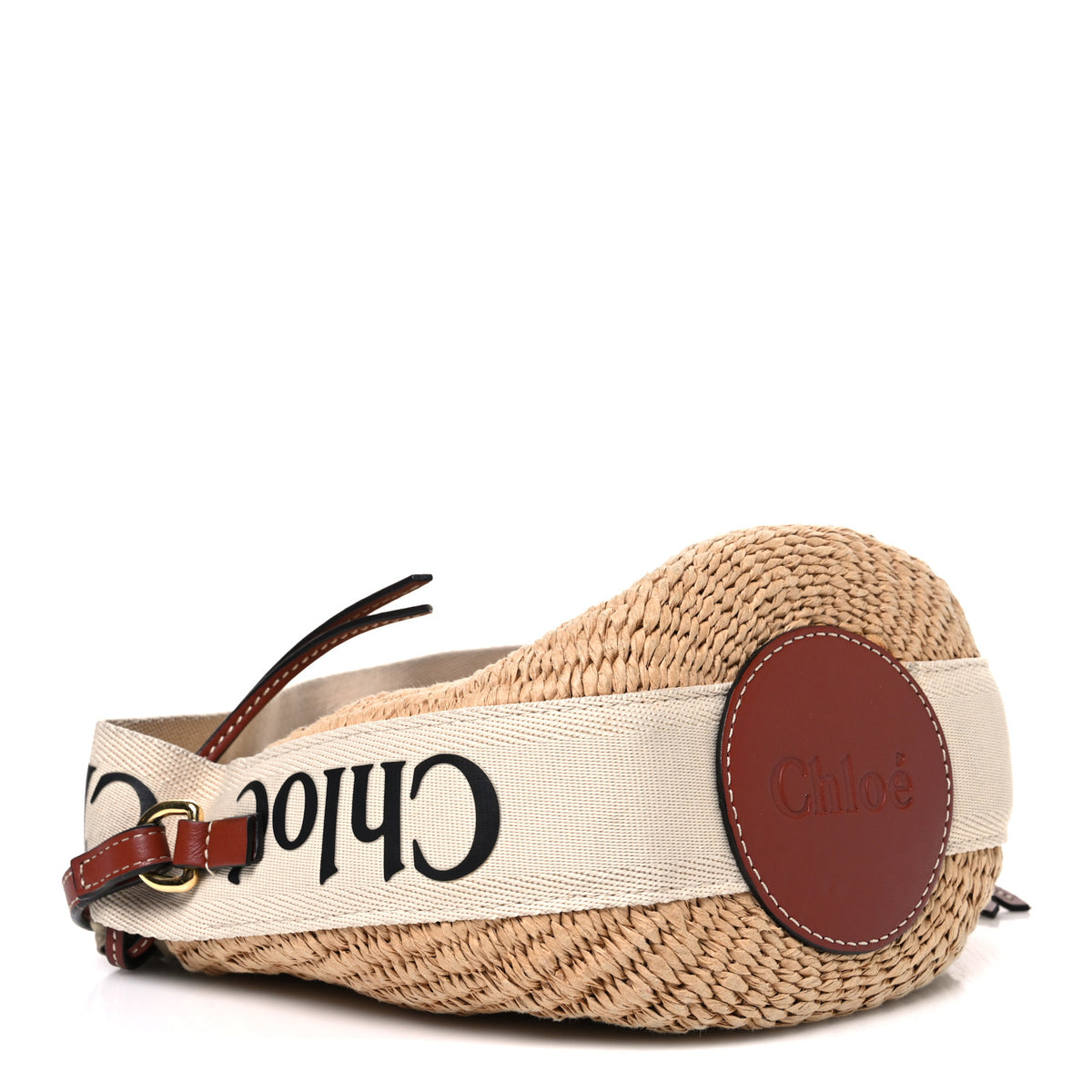 Chloe X MIFUKO Raffia Calfskin Small Woody Basket Shoulder Bag Beige Brown 4 of 11
