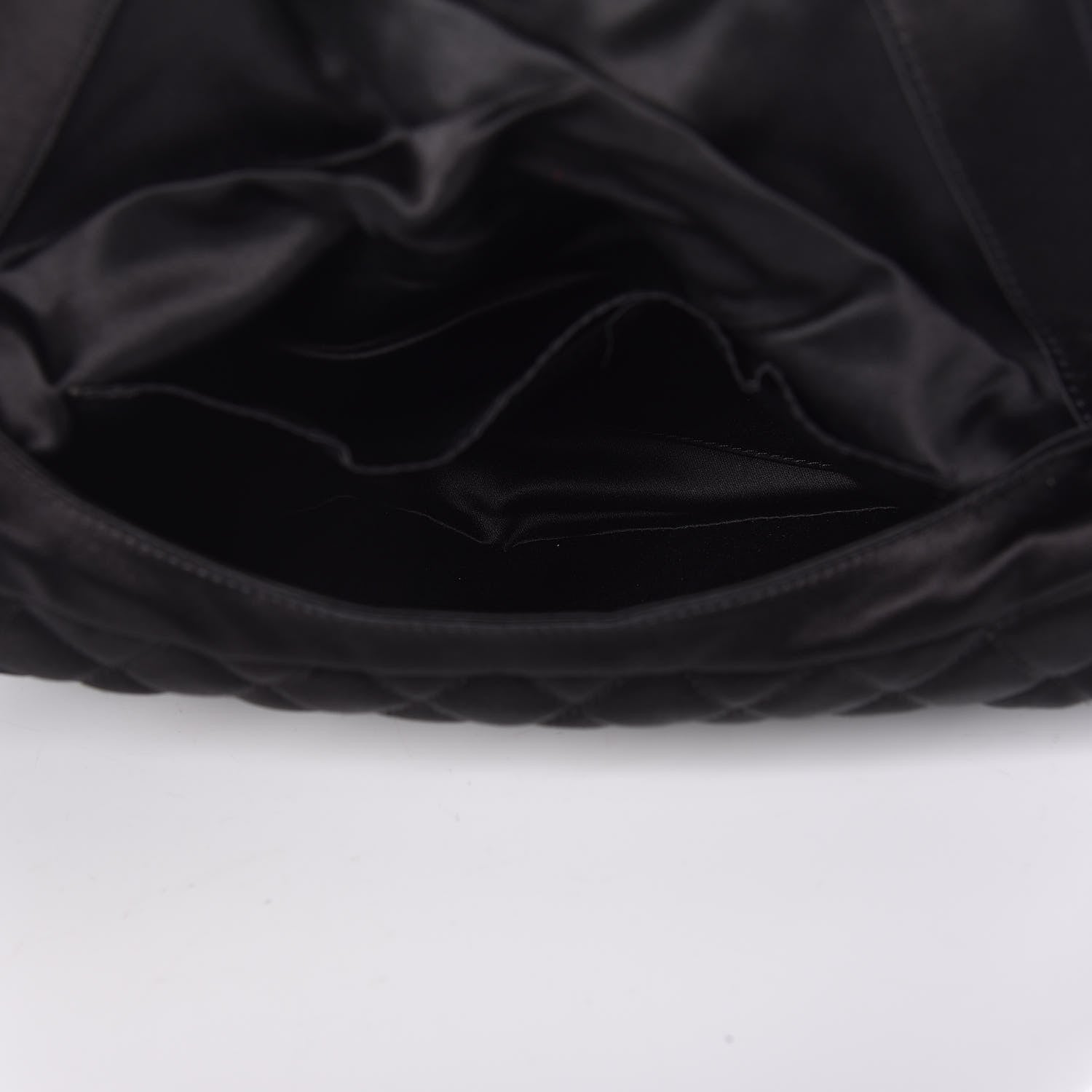 Chanel Satin Quilted Flap Clutch Black 5 of 9