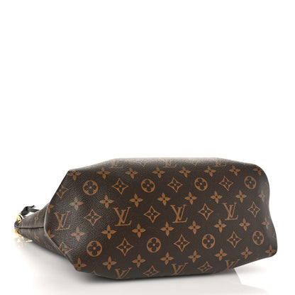 Louis Vuitton Monogram Flower Zipped Tote MM Black 4 of 9