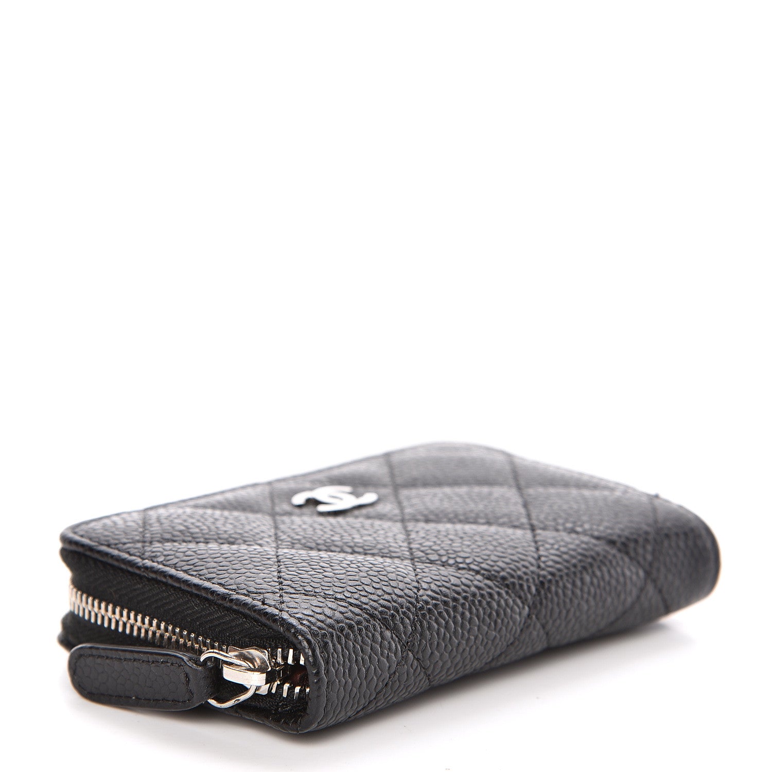 Chanel Caviar Quilted Zip Coin Purse Black 4 of 8