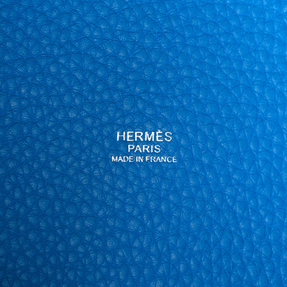 Hermes Taurillon Clemence Picotin Lock 22 MM Bleu Zanzibar 6 of 12