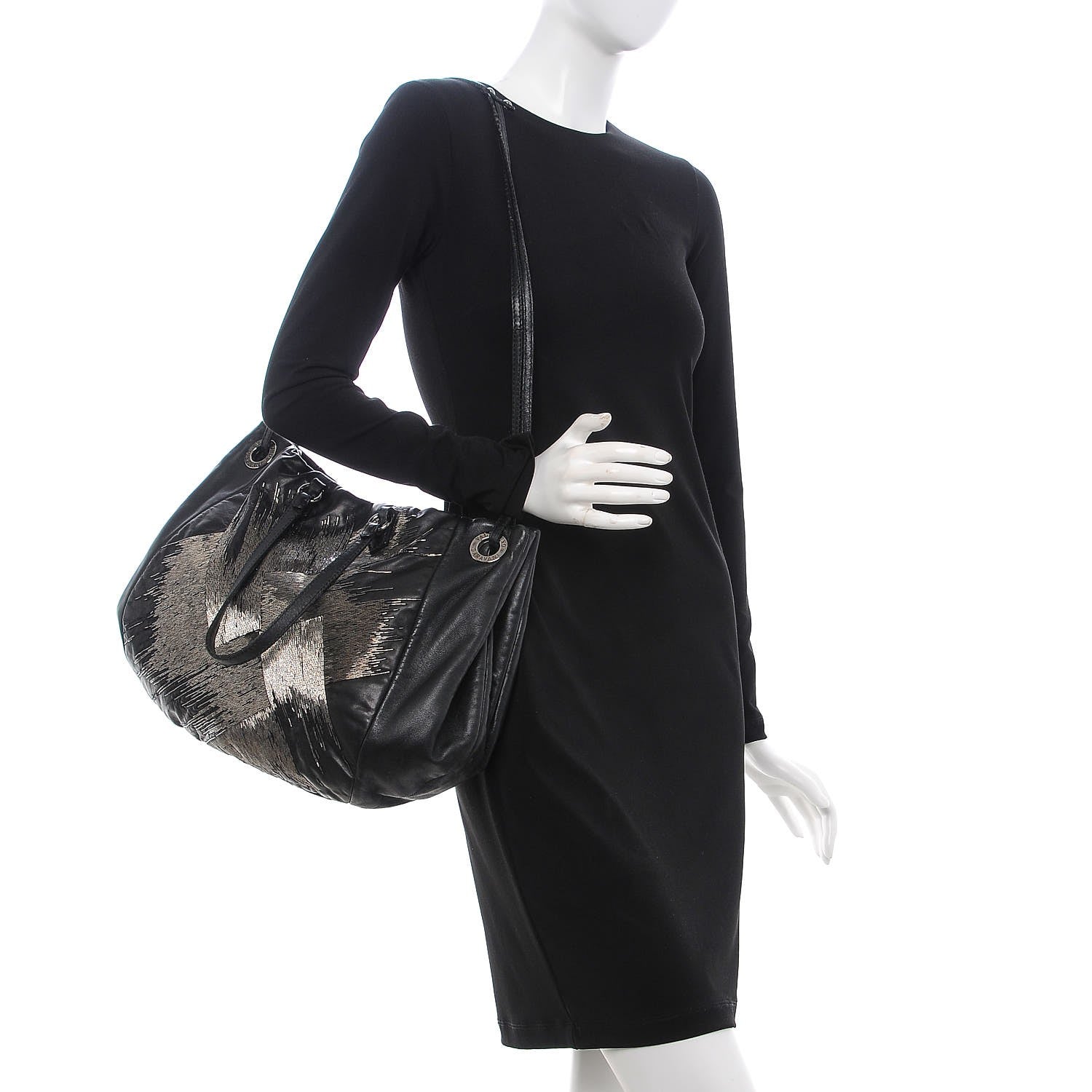 Valentino Garavani Nappa Beaded Glam Tote Black 2 of 19