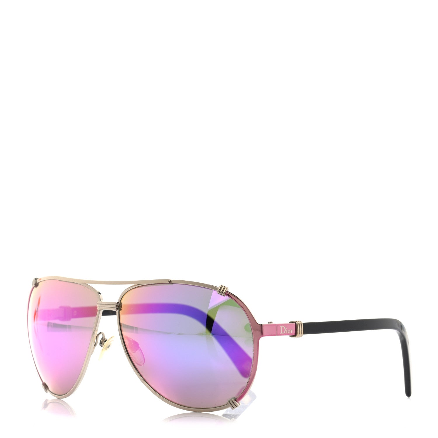 Christian Dior Metal Chicago 2 Aviator Sunglasses Purple 1 of 8