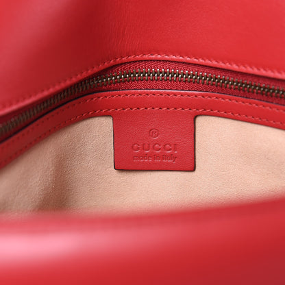 Gucci Calfskin Matelasse Large GG Marmont Shoulder Bag Hibiscus Red 6 of 11