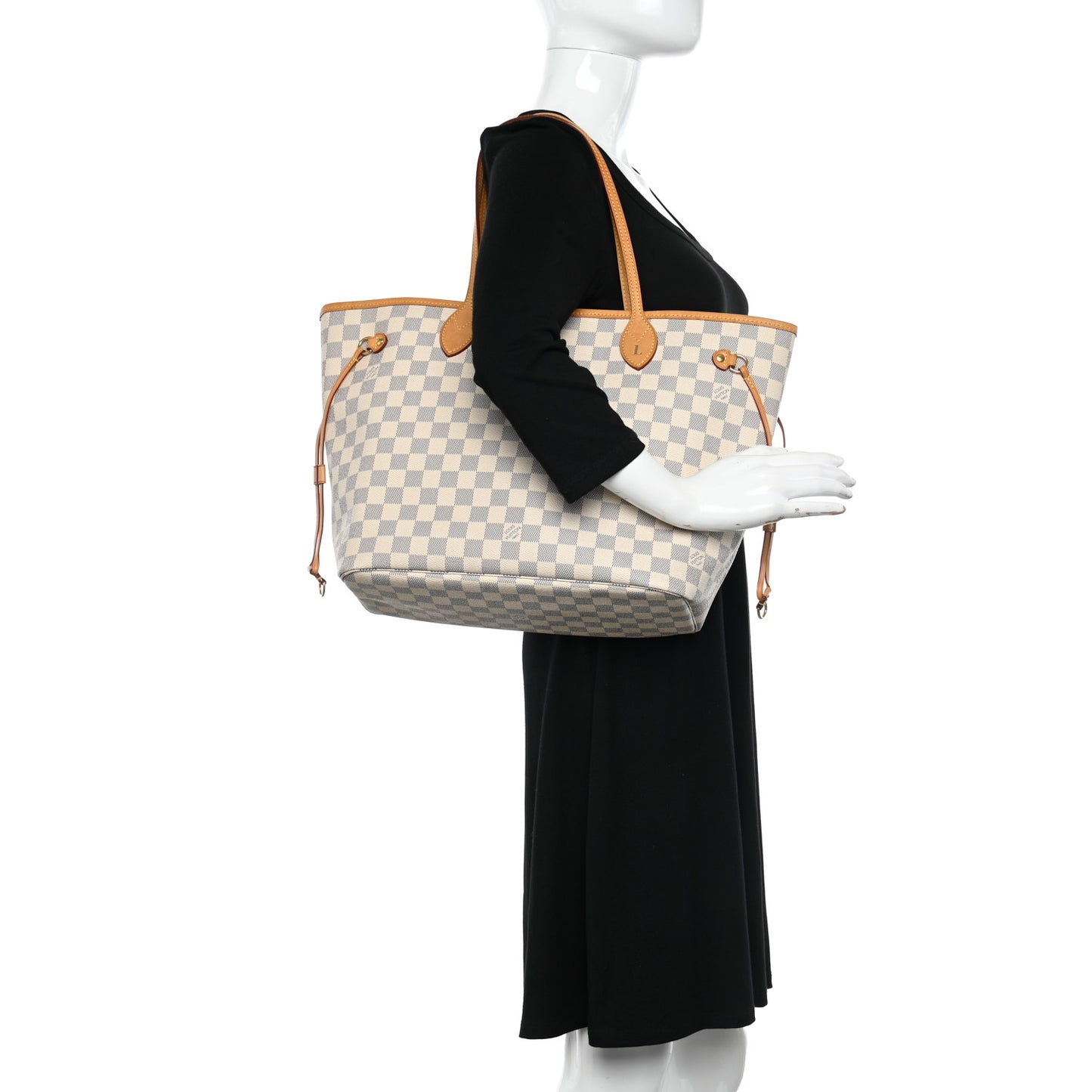 Damier Azur Neo Neverfull MM Rose Ballerine