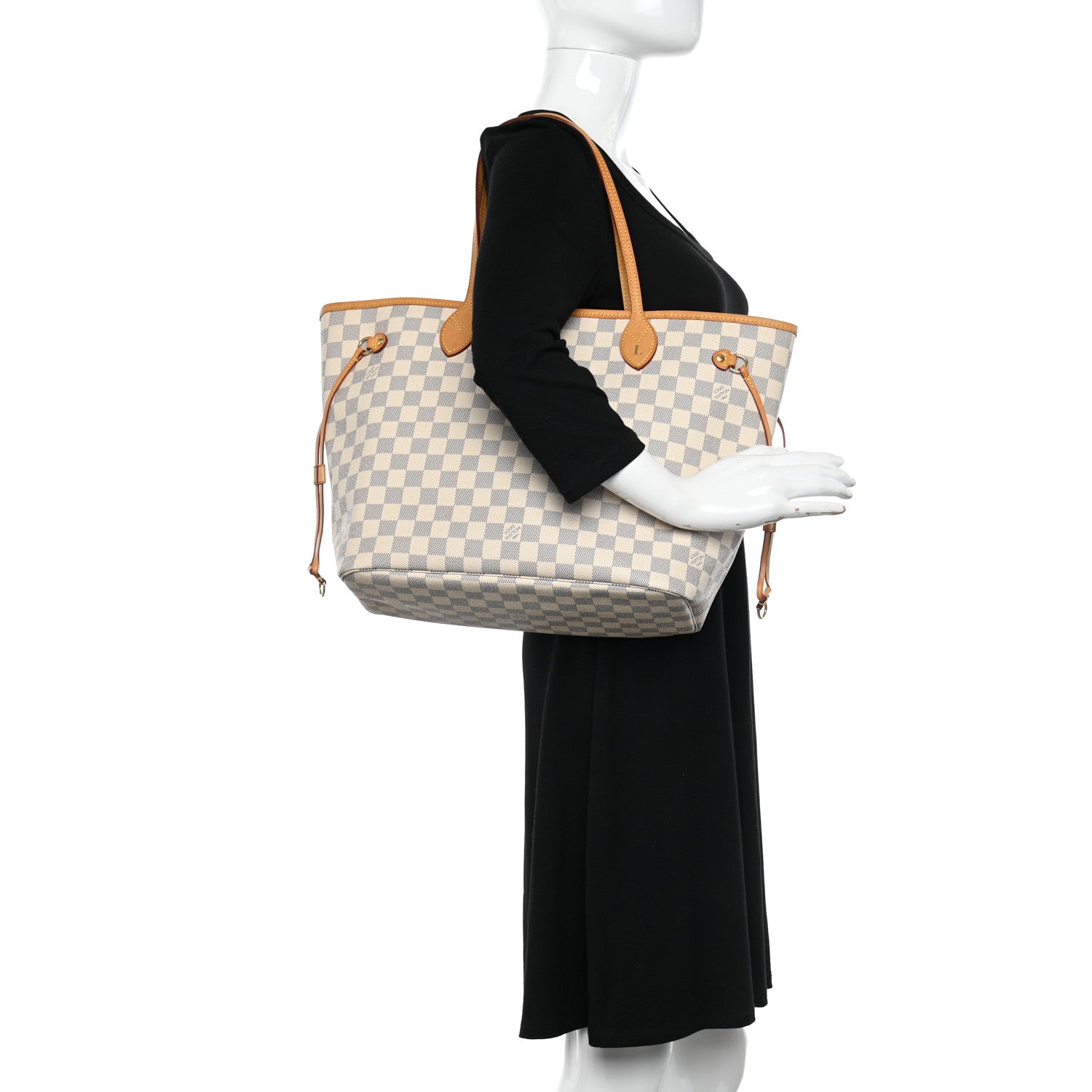 Louis Vuitton Damier Azur Neo Neverfull MM Rose Ballerine 2 of 11