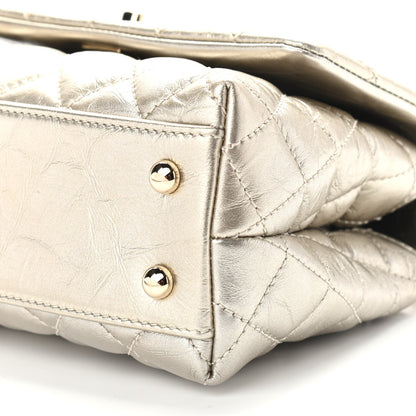 Chanel Metallic Aged Calfskin Quilted Mini Coco Handle Flap Gold 10 of 11