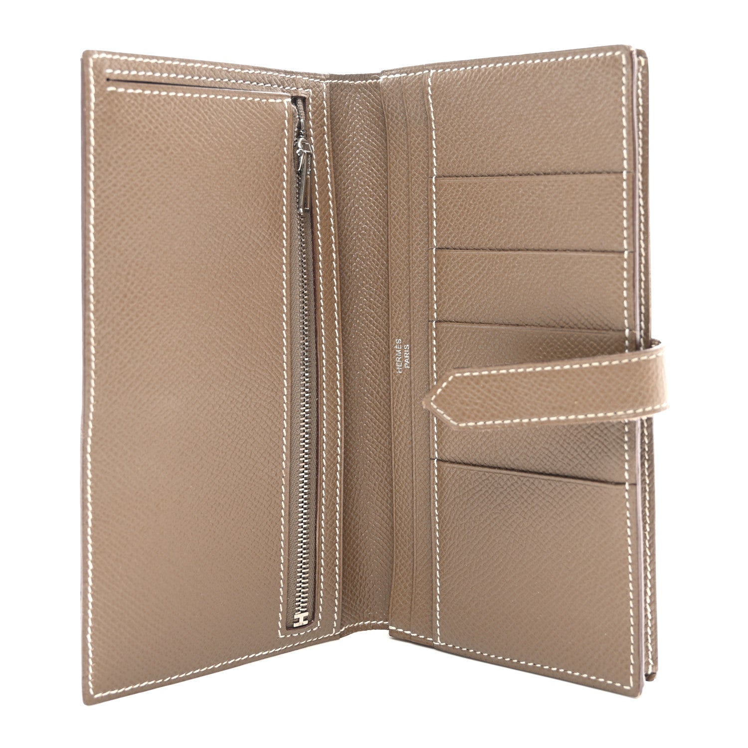 Hermes Epsom Bearn Gusset Wallet Etoupe 5 of 7