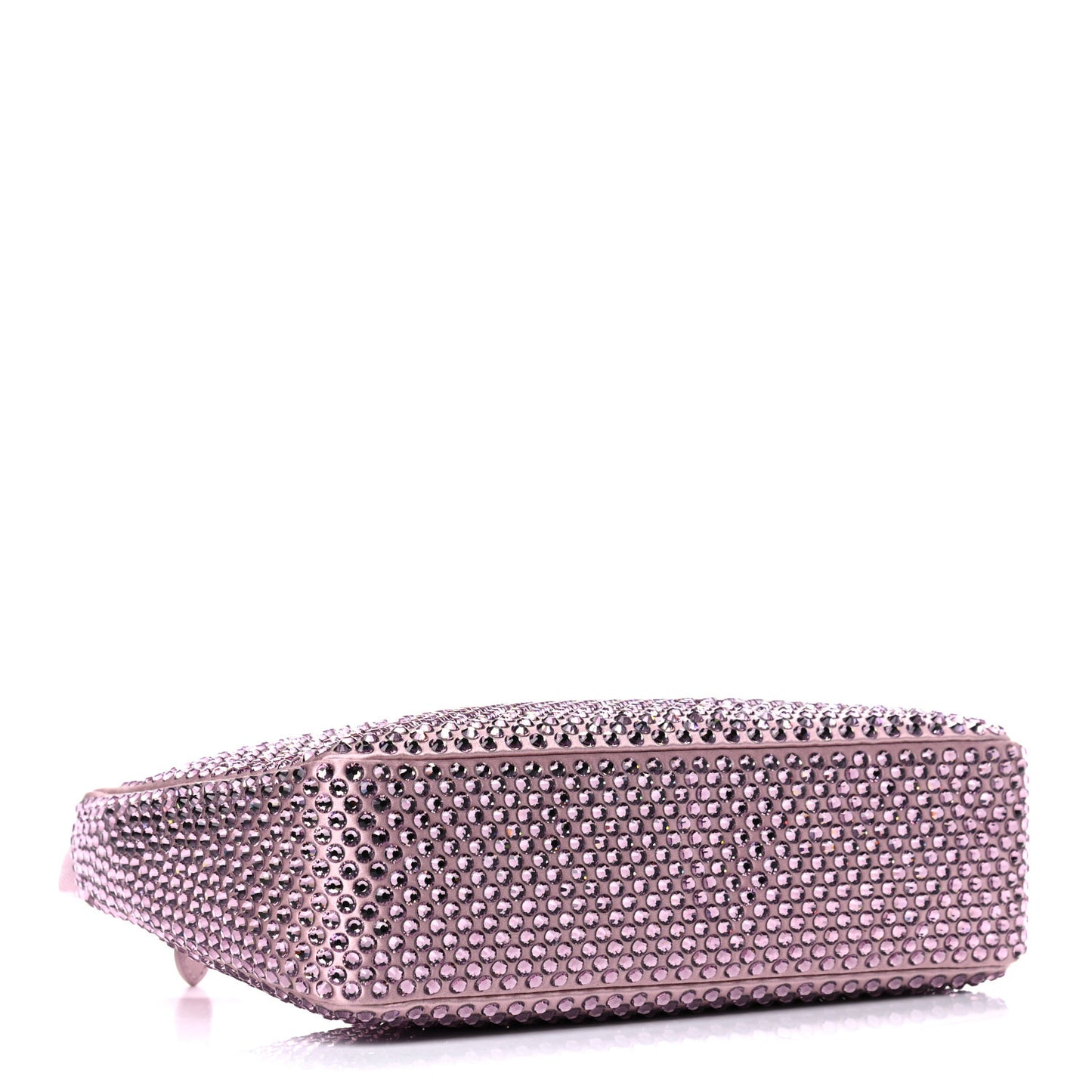 Satin Crystal Mini Re-Edition 2000 Bag Alabastro