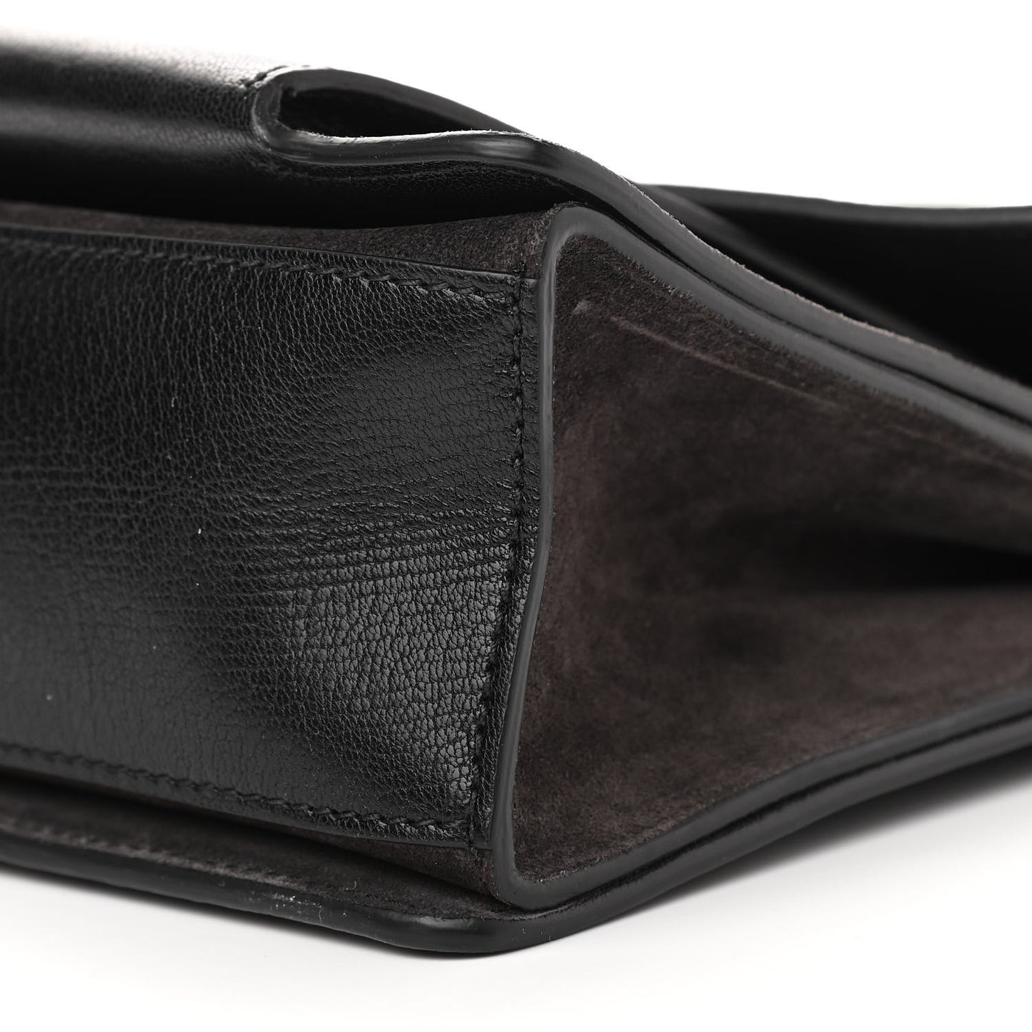 Goatskin Suede Medium GV3 Flap Black