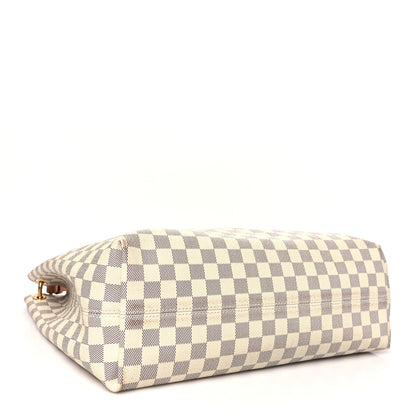 Louis Vuitton Damier Azur Graceful MM Rose Ballerine 4 of 10