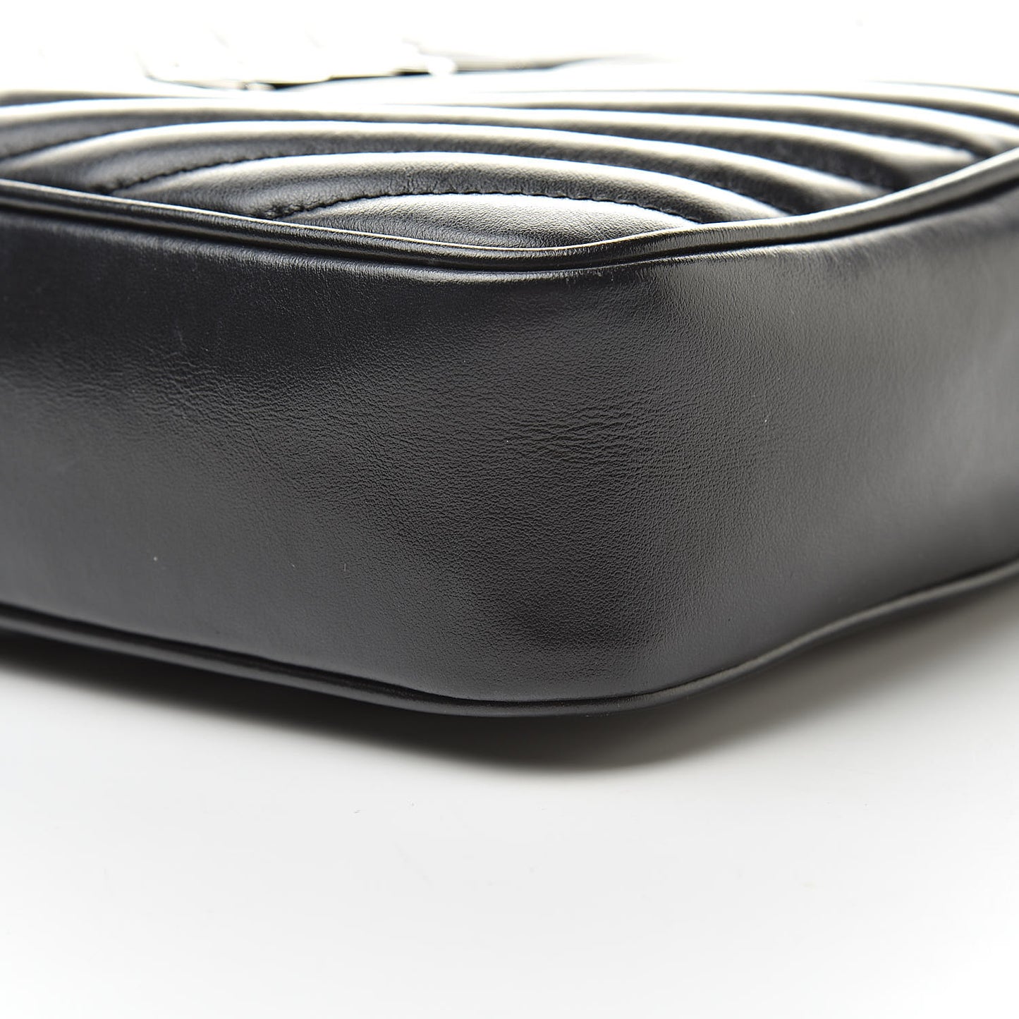 Calfskin Matelasse Monogram Lou Camera Bag Black