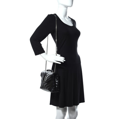 Saint Laurent Calfskin Y Quilted Monogram Small Loulou Chain Satchel Black 2 of 19