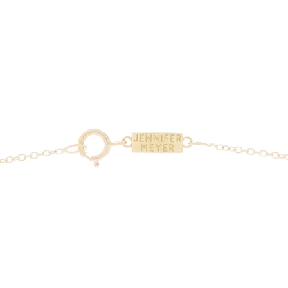 Jennifer Meyer 18K Yellow Gold Turquoise Open Heart Pendant Necklace 3 of 5