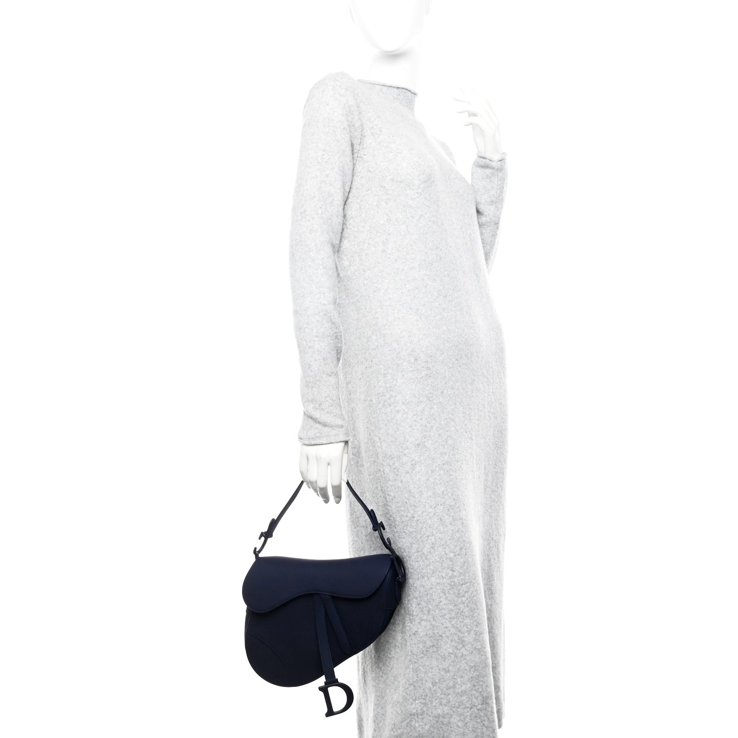 Ultra Matte Calfskin Saddle Bag Blue