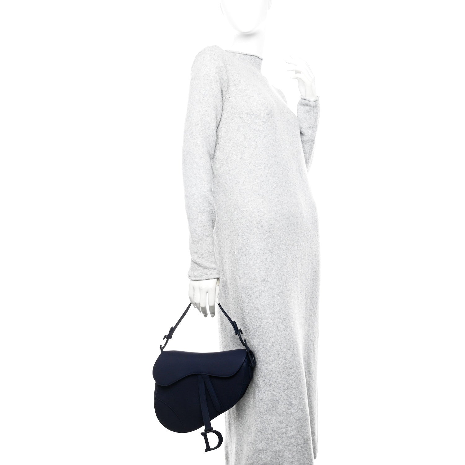 Christian Dior Ultra Matte Calfskin Saddle Bag Blue 2 of 10