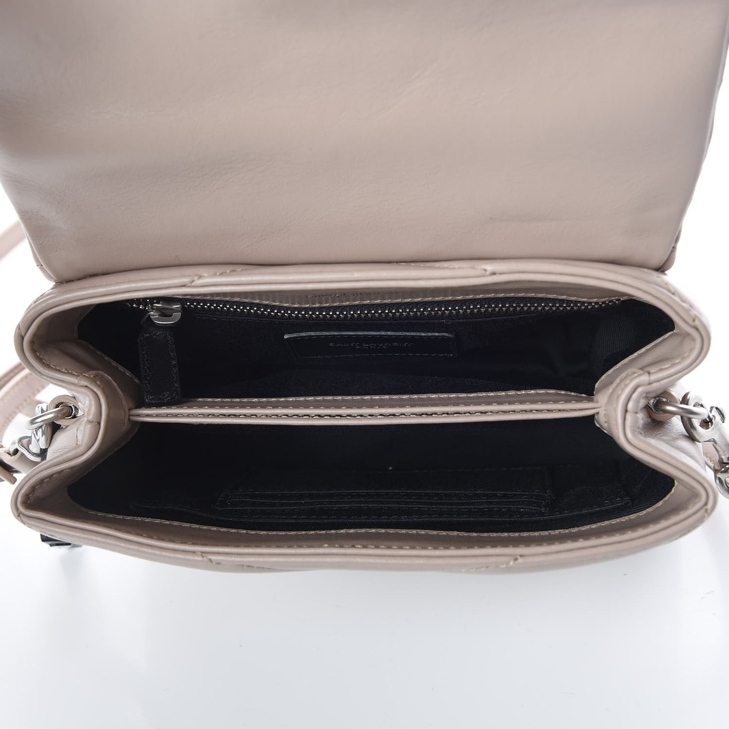 Calfskin Y Quilted Monogram Toy Loulou Crossbody Bag Nude Powder