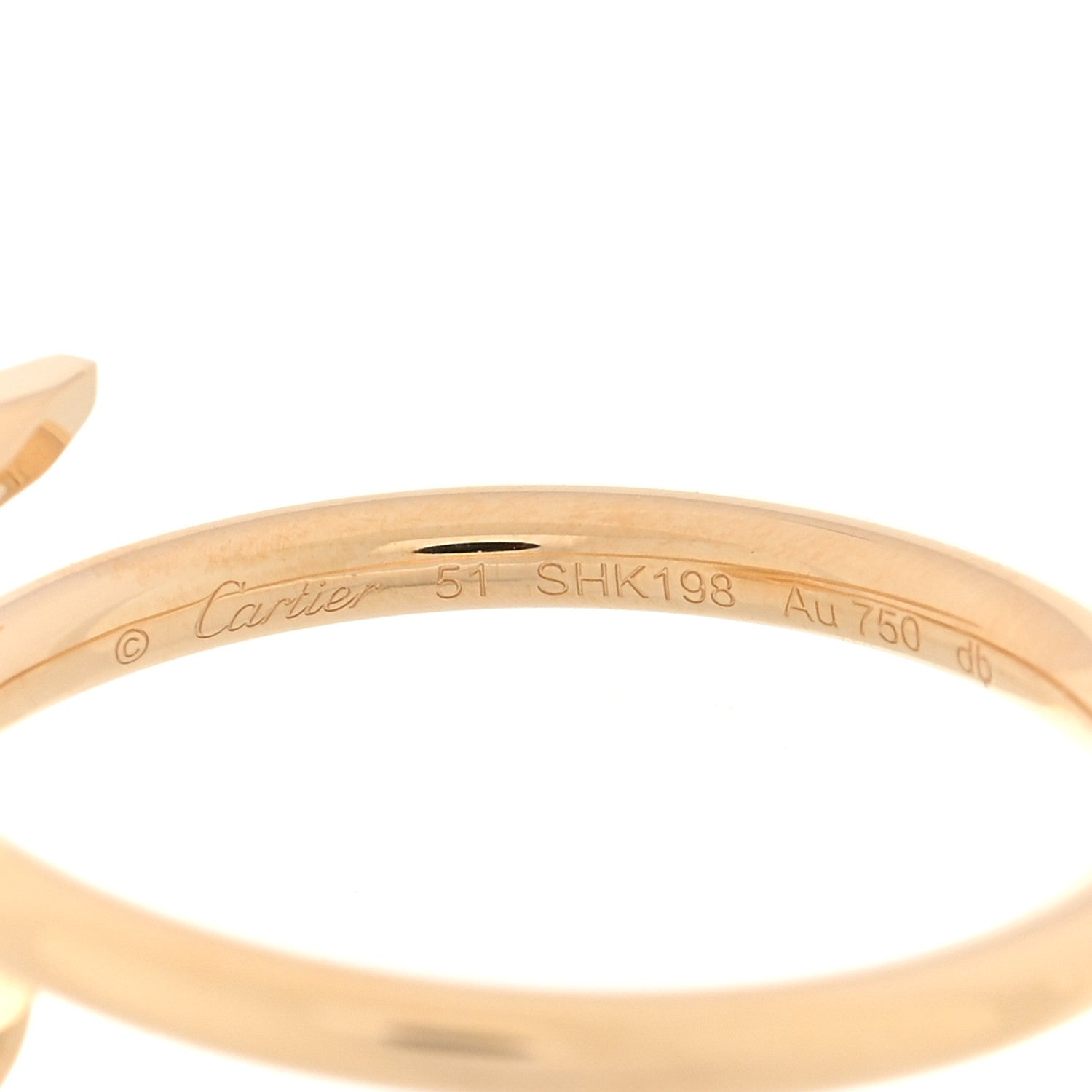 Cartier 18K Yellow Gold Small Juste Un Clou Ring 51 5.75 4 of 5